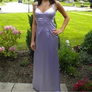 CACHE BEADED AND OPEN BACK LILIAC PROM DRESS/FORMAL DRESS